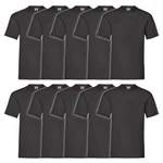 Fruit of the Loom Rundhalsshirt Valueweight T-Shirt Dunkelgrau/Grau/Schwarz