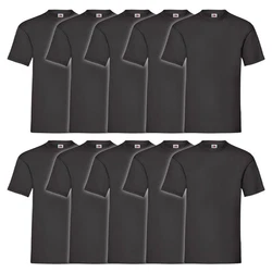 Fruit of the Loom Rundhalsshirt Valueweight T-Shirt Dunkelgrau/Grau/Schwarz