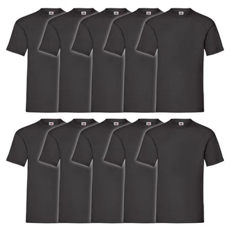 Fruit of the Loom Rundhalsshirt Valueweight T-Shirt Dunkelgrau/Grau/Schwarz