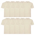 Fruit of the Loom Rundhalsshirt Valueweight T-Shirt Weiß/Khaki/Beige Fruit of the Loom Rundhalsshirt Valueweight T-Shirt Weiß/Khaki/Beige