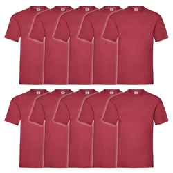 Fruit of the Loom Rundhalsshirt Valueweight T-Shirt Bordeaux/Rot/Dunkelrot