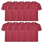 Fruit of the Loom Rundhalsshirt Valueweight T-Shirt Bordeaux/Rot/Dunkelrot