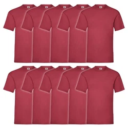Fruit of the Loom Rundhalsshirt Valueweight T-Shirt Bordeaux/Rot/Dunkelrot