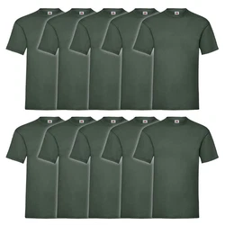 Fruit of the Loom Rundhalsshirt Valueweight T-Shirt Dunkelgrün/Grün