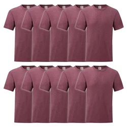 Fruit of the Loom Rundhalsshirt Valueweight T-Shirt Bordeaux/Dunkelrot/Lila/Rosa/Rot