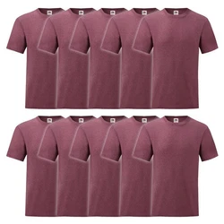 Fruit of the Loom Rundhalsshirt Valueweight T-Shirt Bordeaux/Dunkelrot/Lila/Rosa/Rot