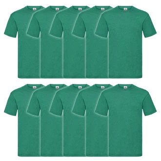 Fruit of the Loom Rundhalsshirt Valueweight T-Shirt Grün/Türkis/Dunkelgrün