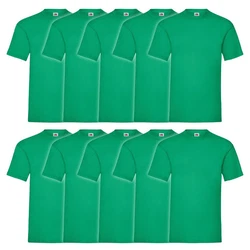 Fruit of the Loom Rundhalsshirt Valueweight T-Shirt Grün/Dunkelgrün