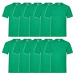 Fruit of the Loom Rundhalsshirt Valueweight T-Shirt Grün/Dunkelgrün