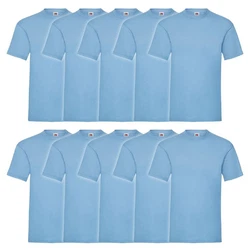 Fruit of the Loom Rundhalsshirt Valueweight T-Shirt Blau/Hellblau