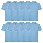 Fruit of the Loom Rundhalsshirt Valueweight T-Shirt Blau/Hellblau