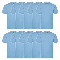 Fruit of the Loom Rundhalsshirt Valueweight T-Shirt Blau/Hellblau