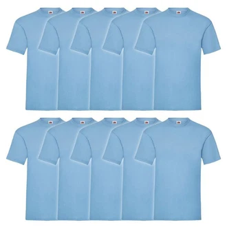 Fruit of the Loom Rundhalsshirt Valueweight T-Shirt Blau/Hellblau