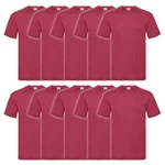 Fruit of the Loom Rundhalsshirt Valueweight T-Shirt Rosa/Rot/Dunkelrot/Lila Fruit of the Loom Rundhalsshirt Valueweight T-Shirt Rosa/Rot/Dunkelrot/Lila
