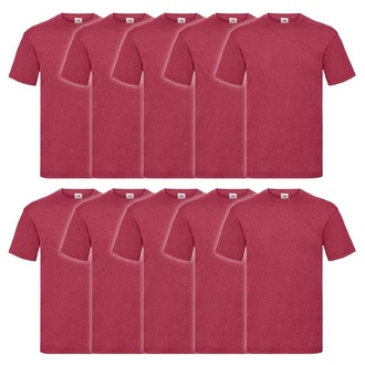 Fruit of the Loom Rundhalsshirt Valueweight T-Shirt Rosa/Rot/Dunkelrot/Lila