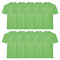 Fruit of the Loom Rundhalsshirt Valueweight T-Shirt Grün/Neonfarben