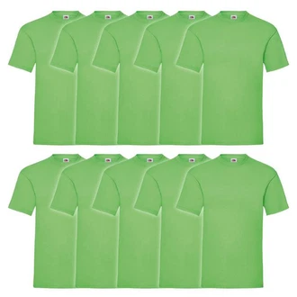 Fruit of the Loom Rundhalsshirt Valueweight T-Shirt Grün/Neonfarben