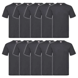 Fruit of the Loom Rundhalsshirt Valueweight T-Shirt Dunkelgrau/Grau/Dunkelblau