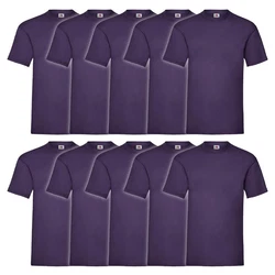 Fruit of the Loom Rundhalsshirt Valueweight T-Shirt Lila/Dunkelblau