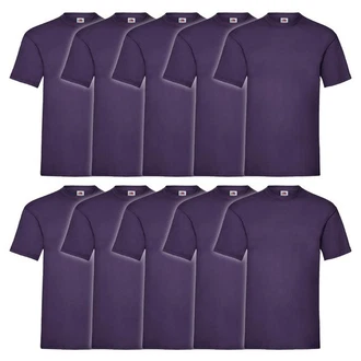 Fruit of the Loom Rundhalsshirt Valueweight T-Shirt Lila/Dunkelblau