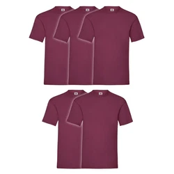 Fruit of the Loom Rundhalsshirt Valueweight T-Shirt Bordeaux/Lila/Dunkelrot/Rosa
