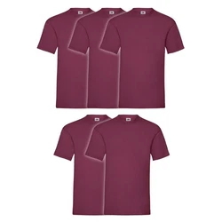 Fruit of the Loom Rundhalsshirt Valueweight T-Shirt Bordeaux/Lila/Dunkelrot/Rosa