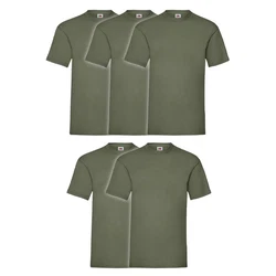 Fruit of the Loom Rundhalsshirt Valueweight T-Shirt Dunkelgrün/Grün
