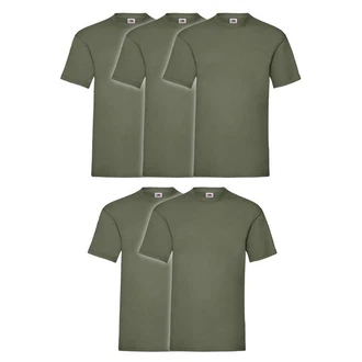 Fruit of the Loom Rundhalsshirt Valueweight T-Shirt Dunkelgrün/Grün