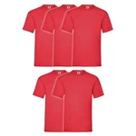 Fruit of the Loom Rundhalsshirt Valueweight T-Shirt Rot/Dunkelrot