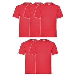 Fruit of the Loom Rundhalsshirt Valueweight T-Shirt Rot/Dunkelrot