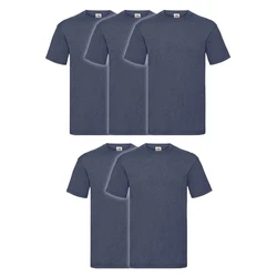 Fruit of the Loom Rundhalsshirt Valueweight T-Shirt Dunkelblau/Blau/Grau
