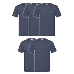 Fruit of the Loom Rundhalsshirt Valueweight T-Shirt Dunkelblau/Blau/Grau