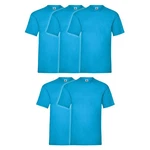 Fruit of the Loom Rundhalsshirt Valueweight T-Shirt Türkis/Hellblau