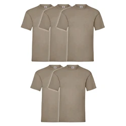 Fruit of the Loom Rundhalsshirt Valueweight T-Shirt Braun/Grau/Khaki/Beige