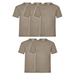 Fruit of the Loom Rundhalsshirt Valueweight T-Shirt Braun/Grau/Khaki/Beige
