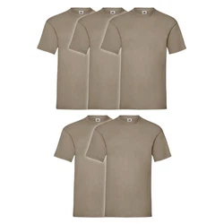 Fruit of the Loom Rundhalsshirt Valueweight T-Shirt Braun/Grau/Khaki/Beige