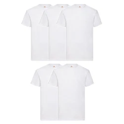 Fruit of the Loom Rundhalsshirt Valueweight T-Shirt Weiß/Schwarz
