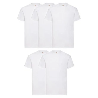 Fruit of the Loom Rundhalsshirt Valueweight T-Shirt Weiß/Schwarz
