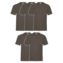 Fruit of the Loom Rundhalsshirt Valueweight T-Shirt Grau/Braun/Khaki/Dunkelgrün