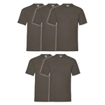 Fruit of the Loom Rundhalsshirt Valueweight T-Shirt Grau/Braun/Khaki/Dunkelgrün Fruit of the Loom Rundhalsshirt Valueweight T-Shirt Grau/Braun/Khaki/Dunkelgrün
