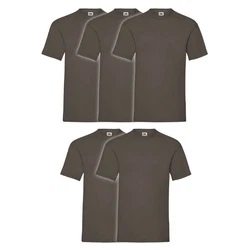 Fruit of the Loom Rundhalsshirt Valueweight T-Shirt Grau/Braun/Khaki/Dunkelgrün