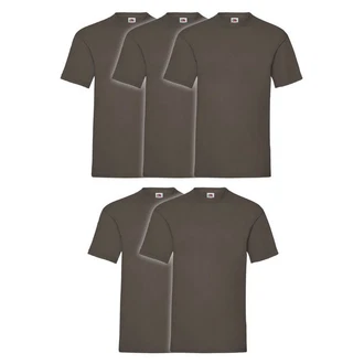 Fruit of the Loom Rundhalsshirt Valueweight T-Shirt Grau/Braun/Khaki/Dunkelgrün