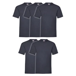 Fruit of the Loom Rundhalsshirt Valueweight T-Shirt Dunkelblau/Schwarz
