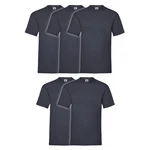 Fruit of the Loom Rundhalsshirt Valueweight T-Shirt Dunkelblau/Schwarz