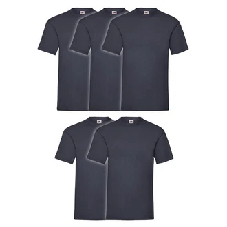 Fruit of the Loom Rundhalsshirt Valueweight T-Shirt Dunkelblau/Schwarz Fruit of the Loom Rundhalsshirt Valueweight T-Shirt Dunkelblau/Schwarz