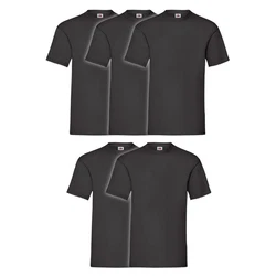Fruit of the Loom Rundhalsshirt Valueweight T-Shirt Schwarz/Dunkelgrau/Grau