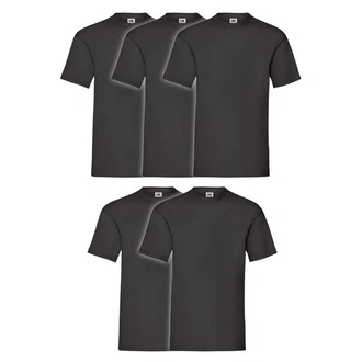 Fruit of the Loom Rundhalsshirt Valueweight T-Shirt Schwarz/Dunkelgrau/Grau Fruit of the Loom Rundhalsshirt Valueweight T-Shirt Schwarz/Dunkelgrau/Grau