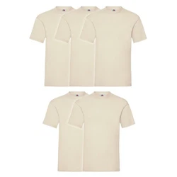 Fruit of the Loom Rundhalsshirt Valueweight T-Shirt Khaki/Beige/Weiß