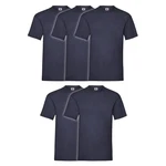 Fruit of the Loom Rundhalsshirt Valueweight T-Shirt Dunkelblau/Schwarz