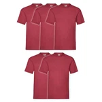 Fruit of the Loom Rundhalsshirt Valueweight T-Shirt Bordeaux/Rot/Dunkelrot